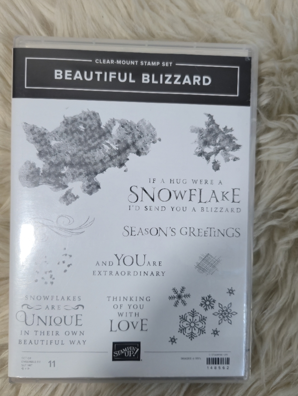Stampin' Up! Beautiful Blizzard Clear Mount Stamp Set And Dies